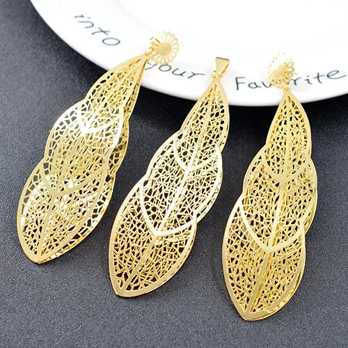 Sunny Jewelry, богемные Ювелирные наборы для женщин, серьги, ожерелье, большая медная фурнитура ювелирных изделий для свадьбы, юбилея, вечерние - Окраска металла: Earrings Pendant