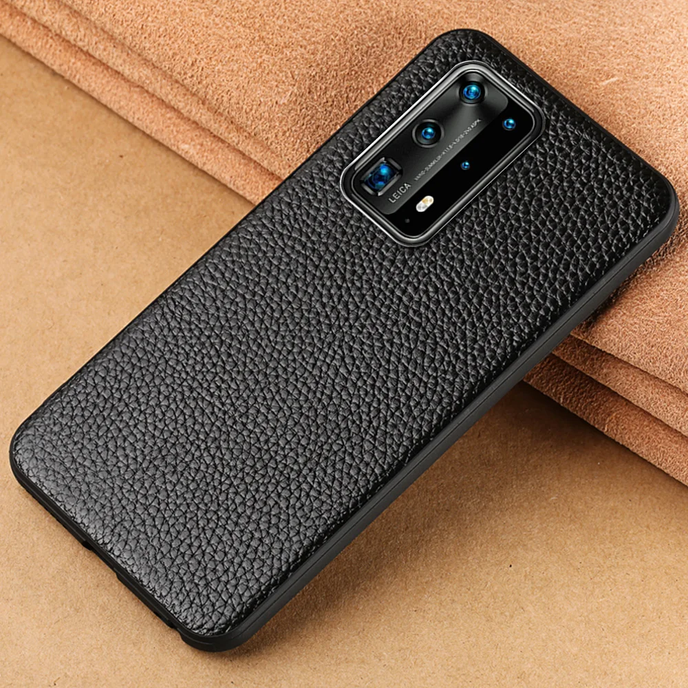 Чехол из натуральной зернистой кожи для Huawei P40 Pro P20 P30 Lite Nova 5T Y8P Mate 40 20 чехол Honor 8A 10i