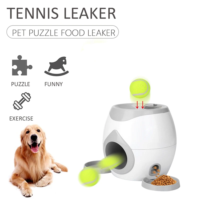 

Pet educational toy dog toy ball machine dog interactive training smart feeding dog tennis leaking machine