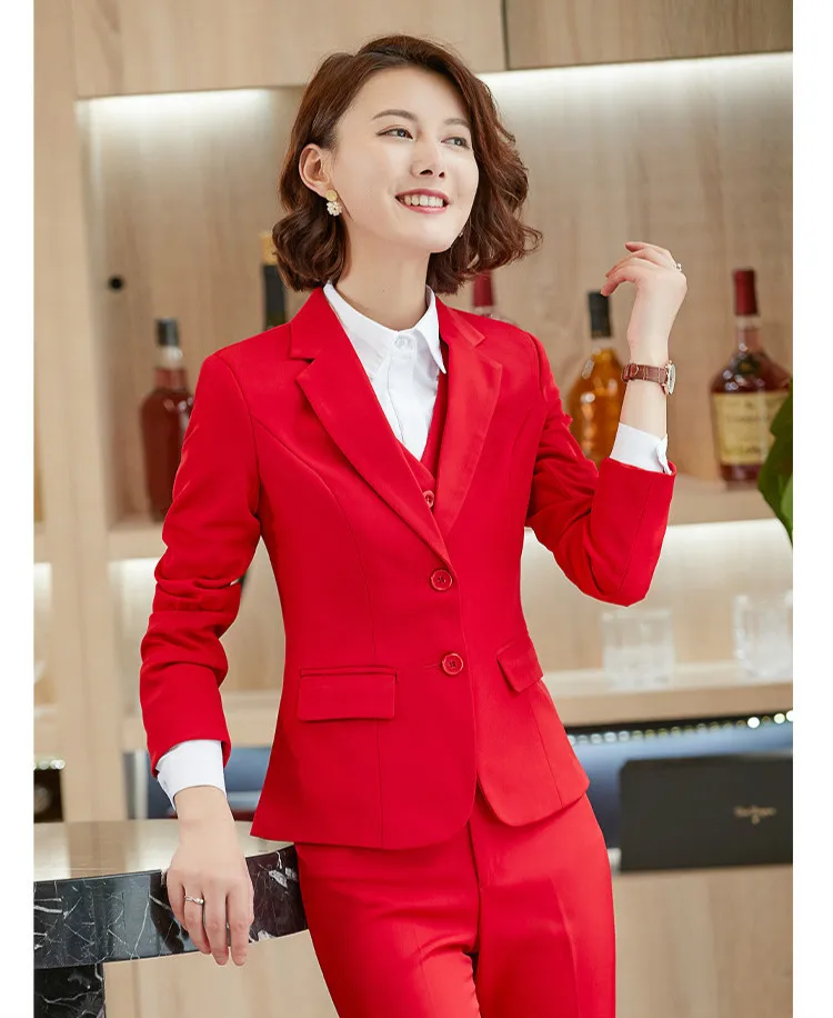 2020 new professional women's suit overalls feminine Stylish high quality slim ladies blazer Slim-fit trousers Two-piece | Женская