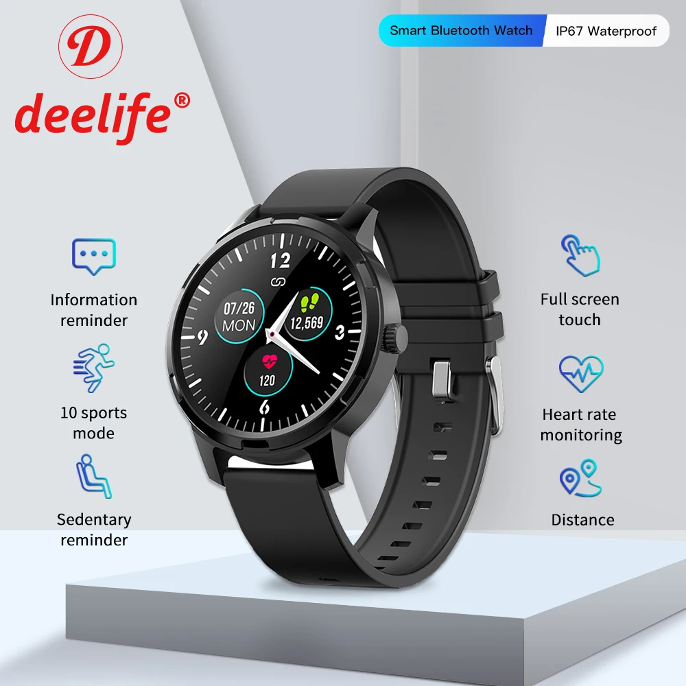 Deelife фитнес Смарт часы для мужчин и женщин 2020 подключены Android IOS спортивные