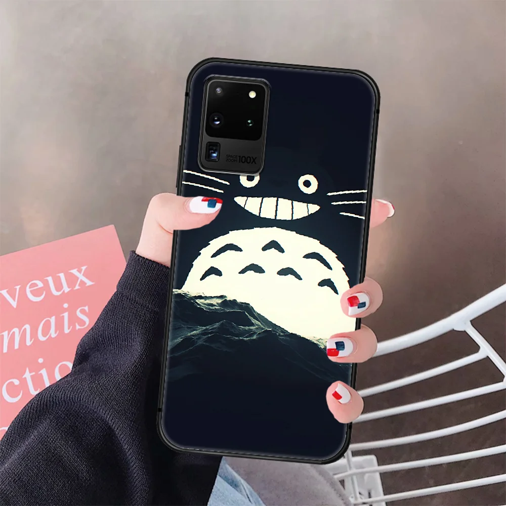 

Cartoon Totoro Hayao Miyazaki Phone Case Cover Hull For Samsung Galaxy S 6 7 8 9 10 e 20 Edge Uitra Note 8 9 10 Plus black Prime