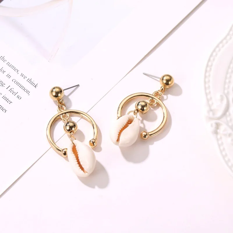 Женские серьги-кисточки с ракушками винтажные длинные серьги натуральными в