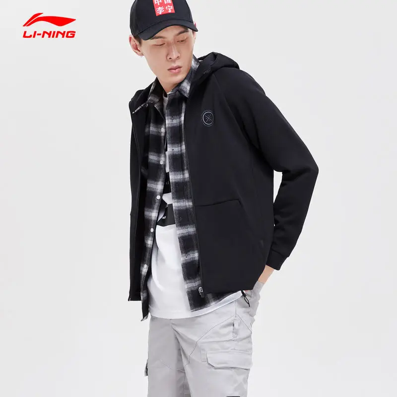 Li Ning мужская толстовка с капюшоном Стандартный крой 66% хлопок 34% полиэстер