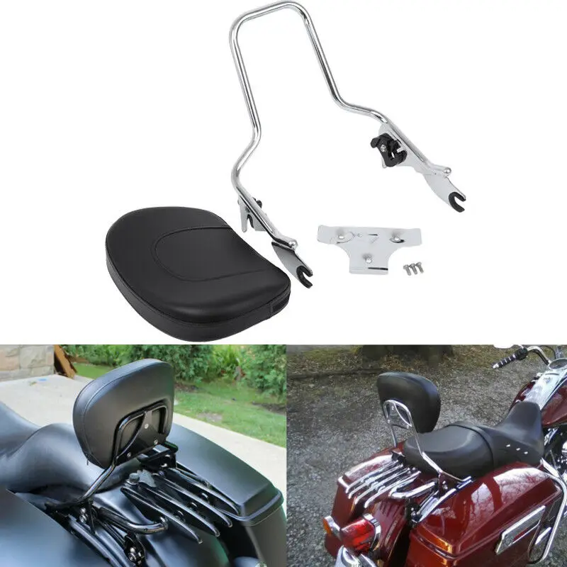 Samger мотоцикл съемная спинка Сисси Бар багажная стойка для Harley Touring Road King Electra Street