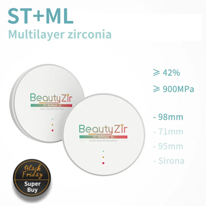 Высокие/супер полупрозрачные блоки стоматологические циркониевые диски для 98