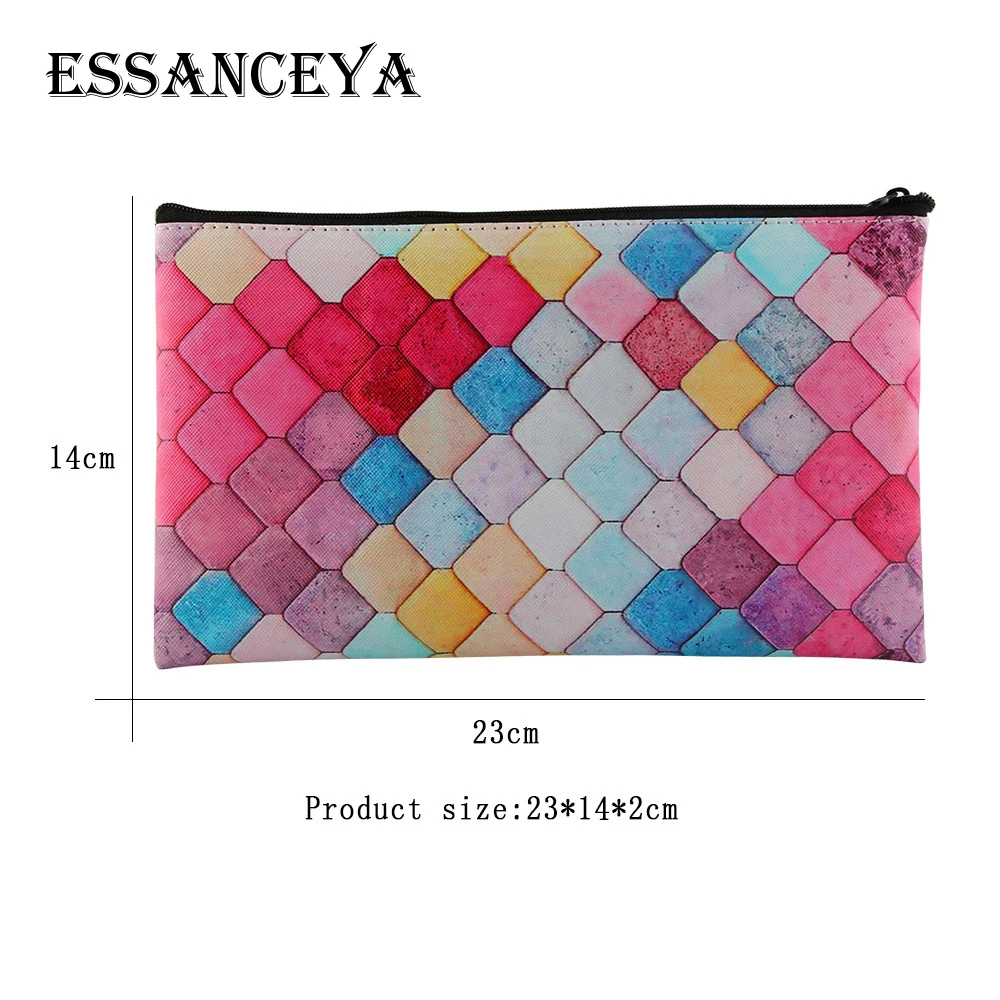 Сумка для кистей макияжа ESSANCEYA 1 шт. переносные кисти органайзер модный мраморный