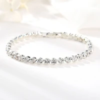 temperament new alloy single row inlaid diamond bracelet for women