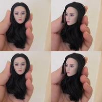 16 scale female head sculpt carved with purple eyeshadow phantom killer head carving model for 12 inches body in stock