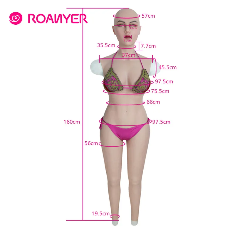 Силиконовые груди Roanyer формируют целые тела костюмы с руками поддельные грудь