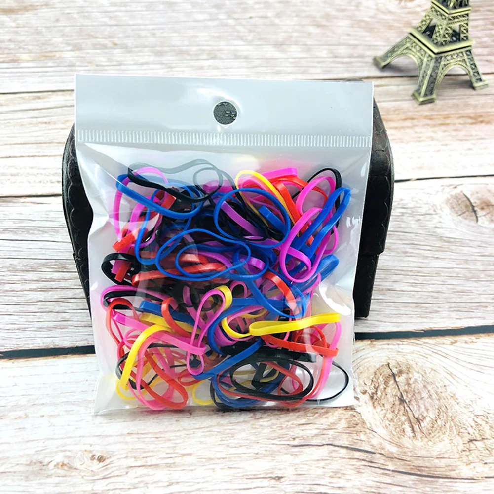 Практичное цветное кольцо для волос Одноразовые эластичные резинки держатель