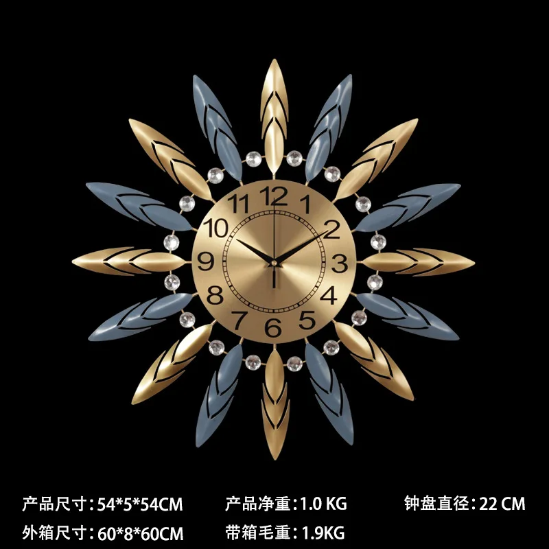 

Tieyi silent wall clock Nordic living room simple clock creative metal clock home decore