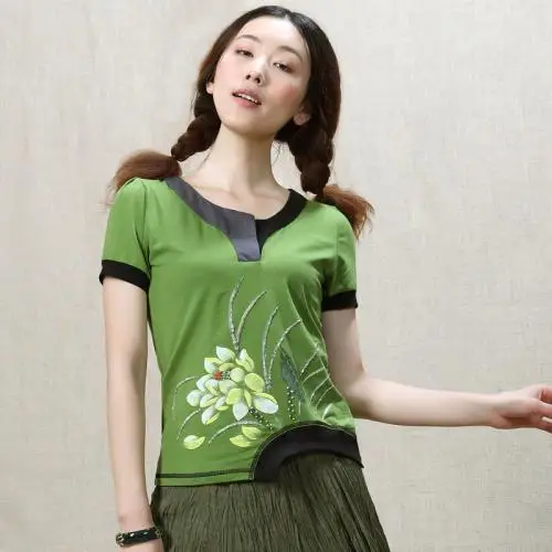 

red 2019 T Shirt Women Clothes Fashion TeeTop multi Fashion Cotton Ladies Tee Shirt