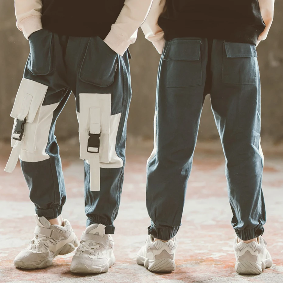 Штаны для мальчиков штаны в стиле пэчворк детские брюки с эластичной резинкой на