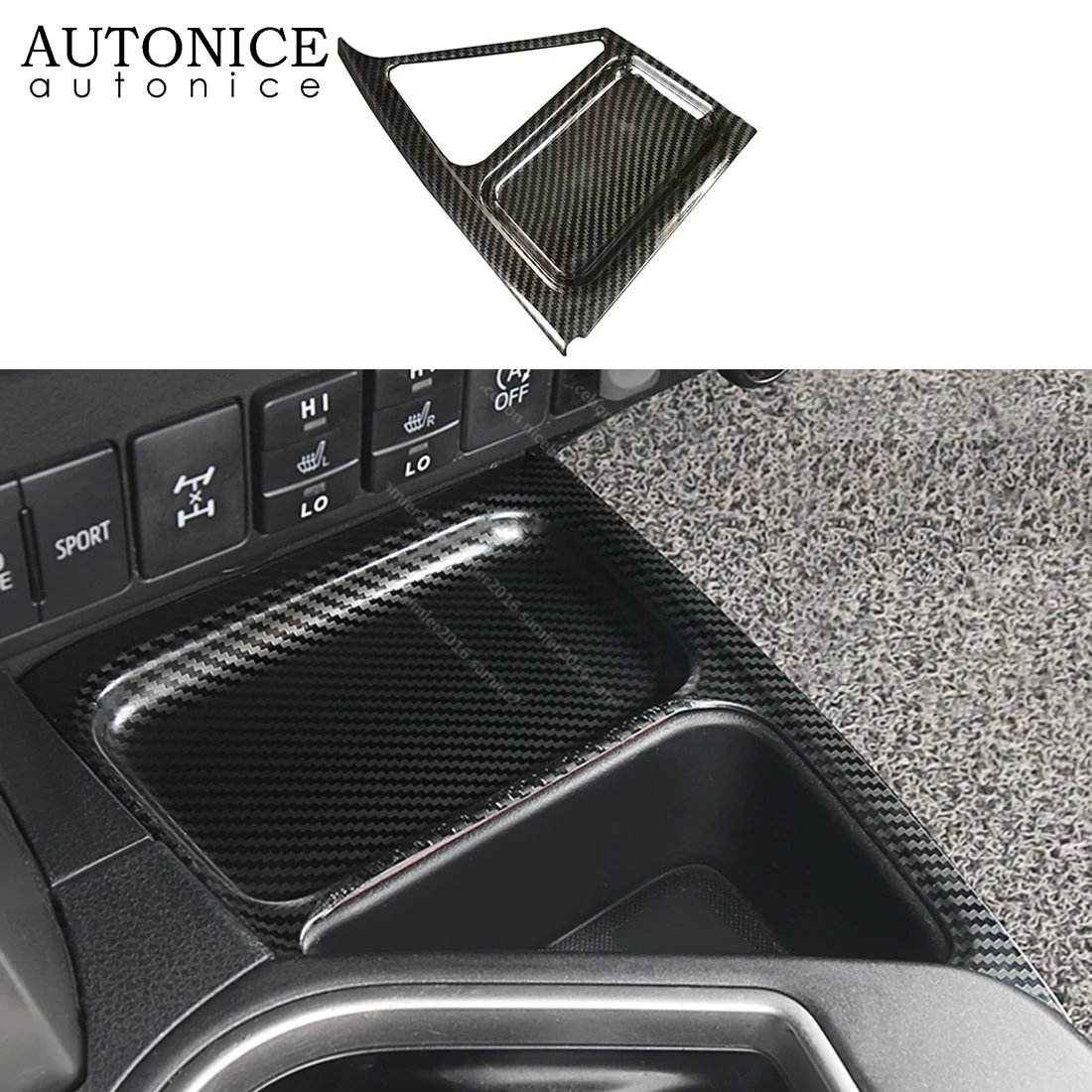Внутренняя крышка ящика для хранения из углеродного волокна Toyota RAV4 2016 2017