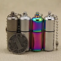 creative small oil can kerosene lighter pocket mini pendant chain lighter smoking accessories cool and beautiful gift for men