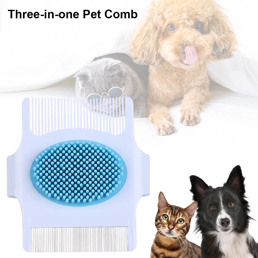 

Pet Dogs Cats Lice Flea Removal Comb Steel Pet Hair Comb Cat Puppy Fine-Toothed Combs Pet Cleaning Supplies Dog Grooming Brush