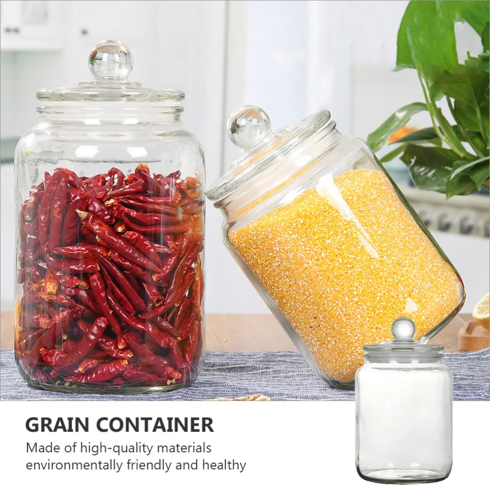 

1pc Multifunctional Storage Can Grain Sealing Can Grain Container (Transparent)