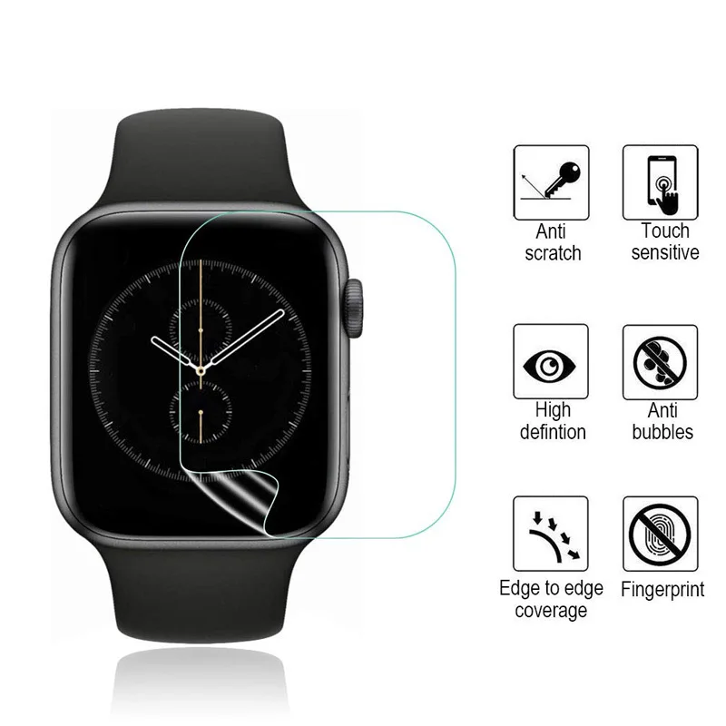 Гидрогелевая пленка для Apple Watch S7 45 мм 41 38 42 40 44 защитная задняя iwatch 7 6 5 4 3 2SE