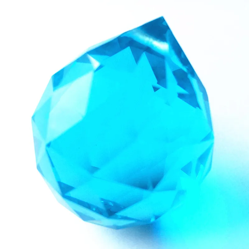 20pcs 40mm Gorgeous Facted Chandelier Aqua Crystal Pendulum Lamp Prisms Hanging Pendants Ball For Wedding Decor Free Shipping