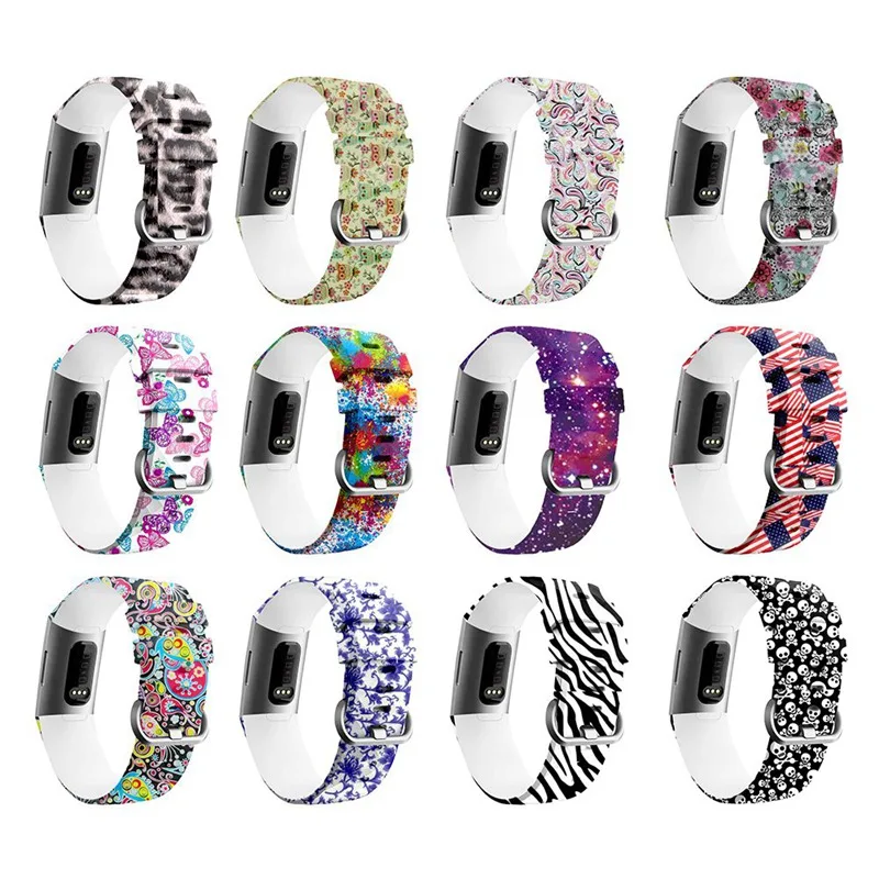 Сменный модный браслет на запястье силиконовый ремешок для Fitbit Charge 3 фитнес