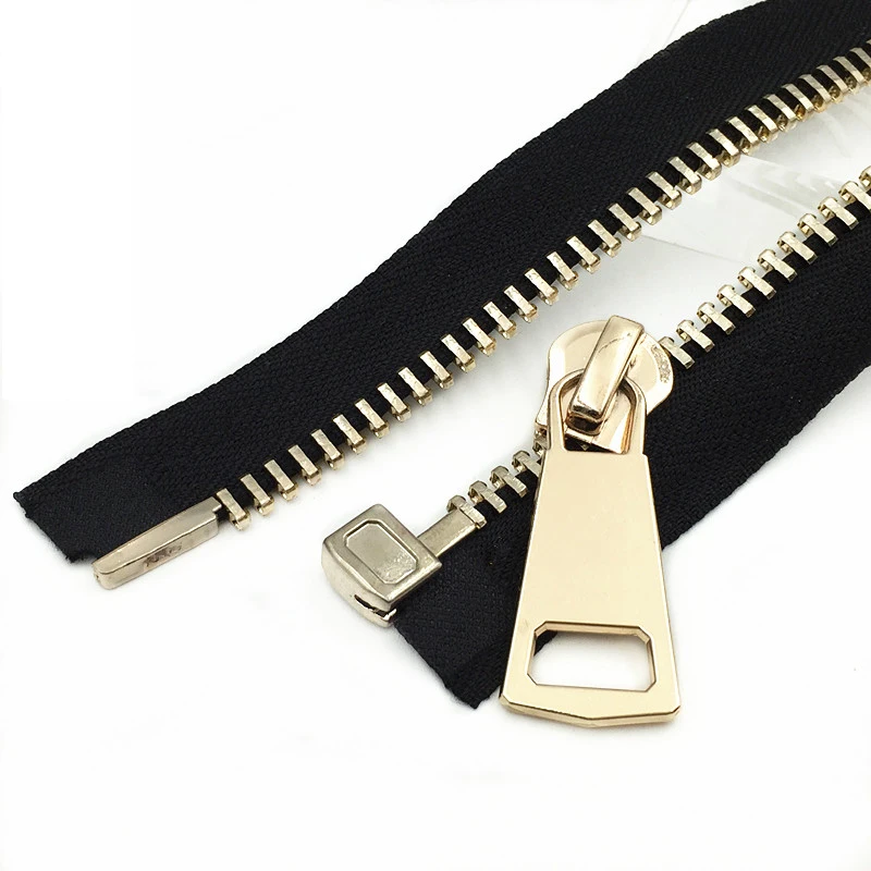 teeth light gold 1 шт. Open-End Металлические молнии Eco-friendly10#70 см черная застёжка-молния для шитья пухового пальто одежда на молнии вспомогательные инструменты для шитья - Цвет: teeth light gold