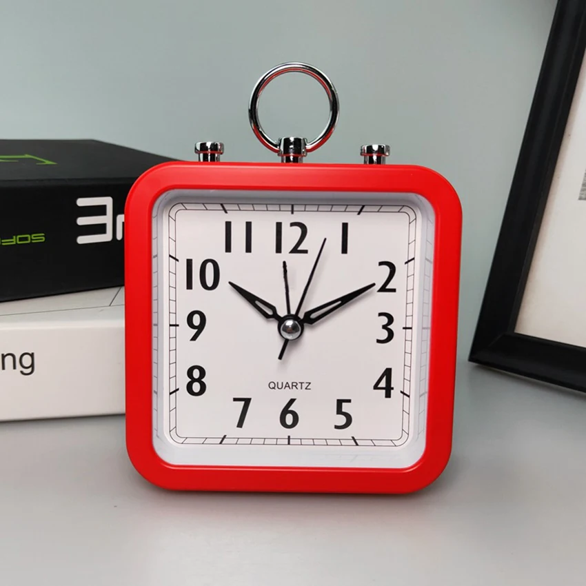 Non Ticking, Gentle Wake, Battery Operated, Portable Alarm Clock, Easy To Set, For Bedroom Travel