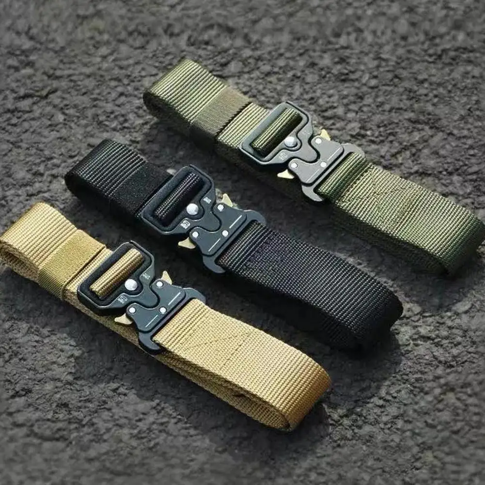 

Leisure Canvas Belt Buckle Nylon Belt Solid Portable Lightweight Men Belt Quick Dry Wear-resistant Buckle Belt Outdoor Supply