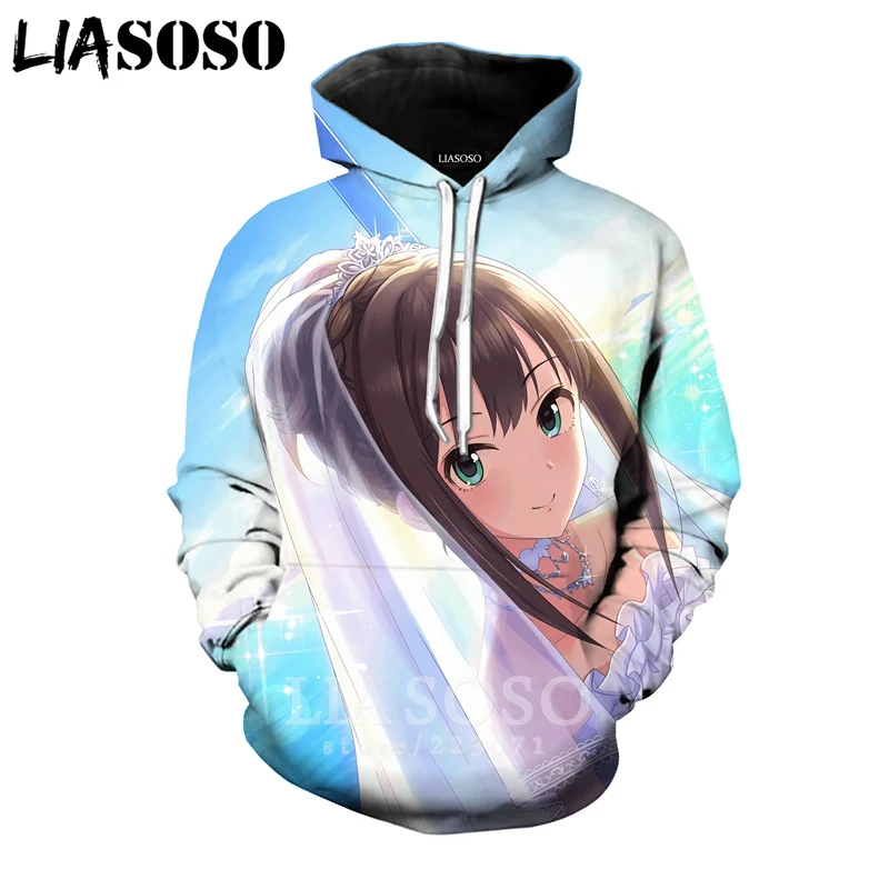 LIASOSO для мужчин женщин Рин Сибуя Толстовка 3D принт идол мастер Золушка Девушка