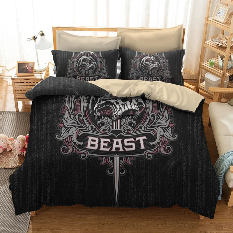 

Skull 3D Digital Printing Bedding Sets Queen Size Sugar Skull Duvet Cover Bed Bedline AU US King Size Deluxe Adult Bedroom Decor