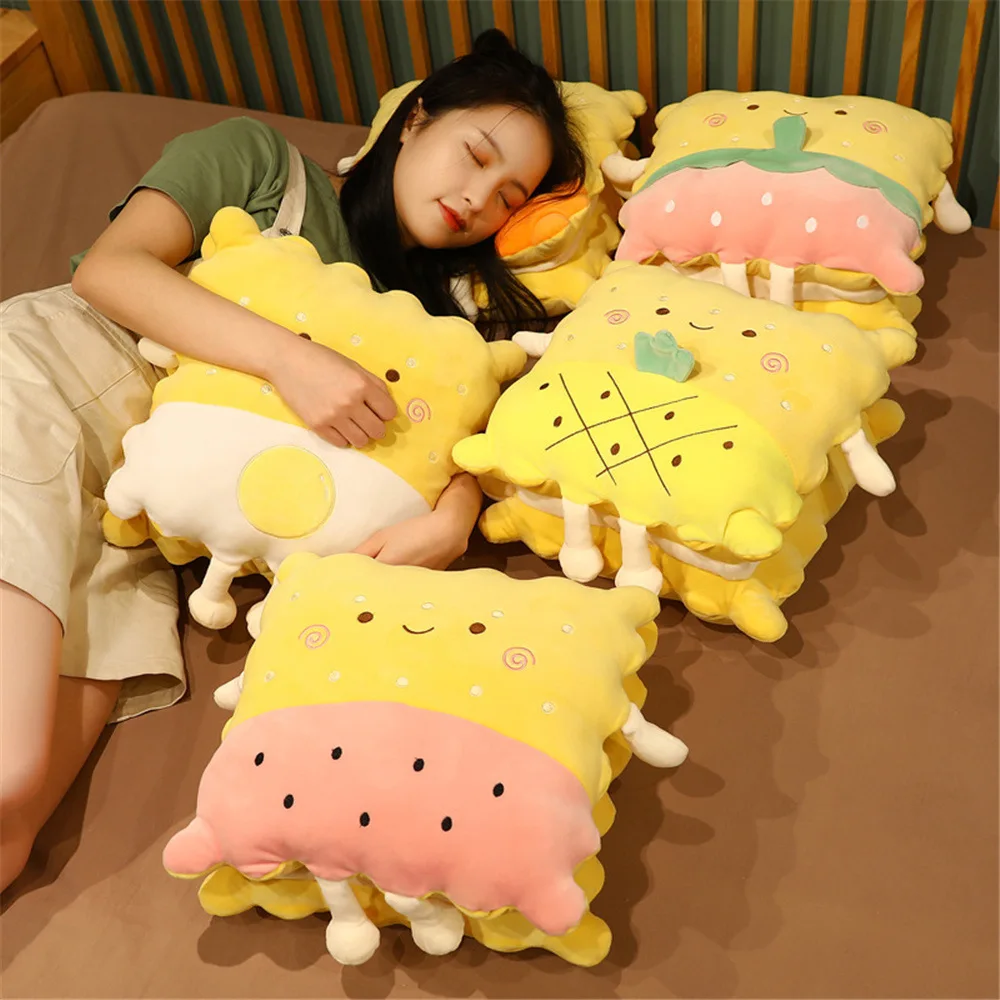 

Stuffed Food Cookie Kawaii Plush Biscuit Cushion Pillow Toys for Kids