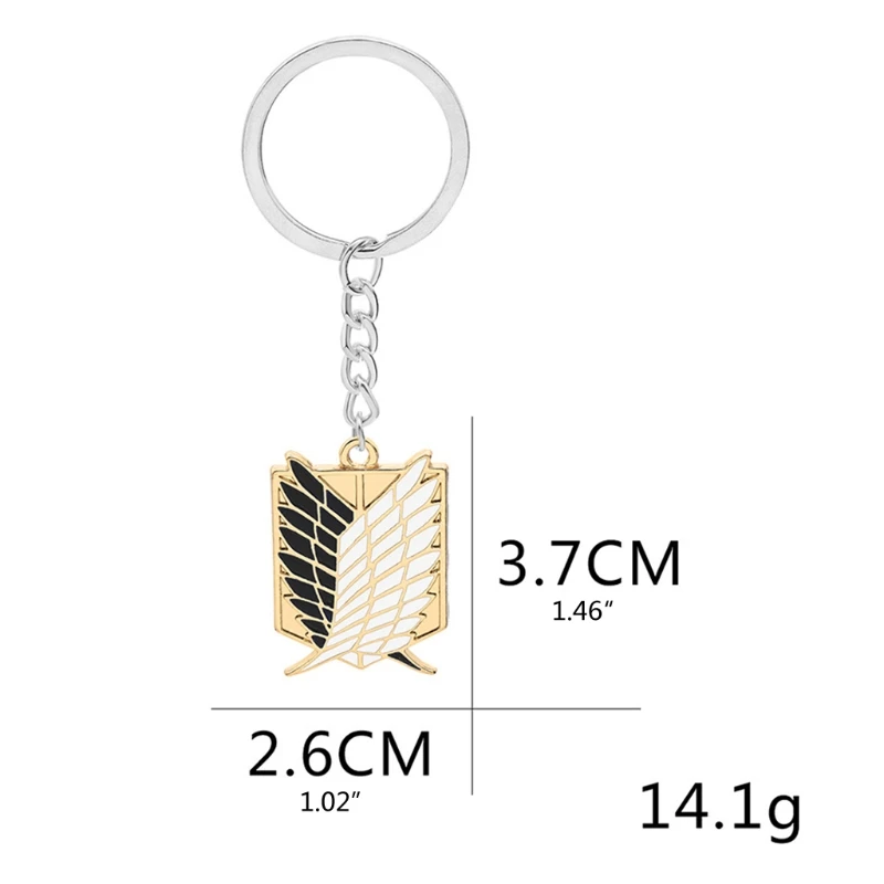 

Anime Attacks On Titan Scouting Legions Emblem Keychain Wing of Liberty Pendant Keyring Cosplay Unisex Fashion Jewelry