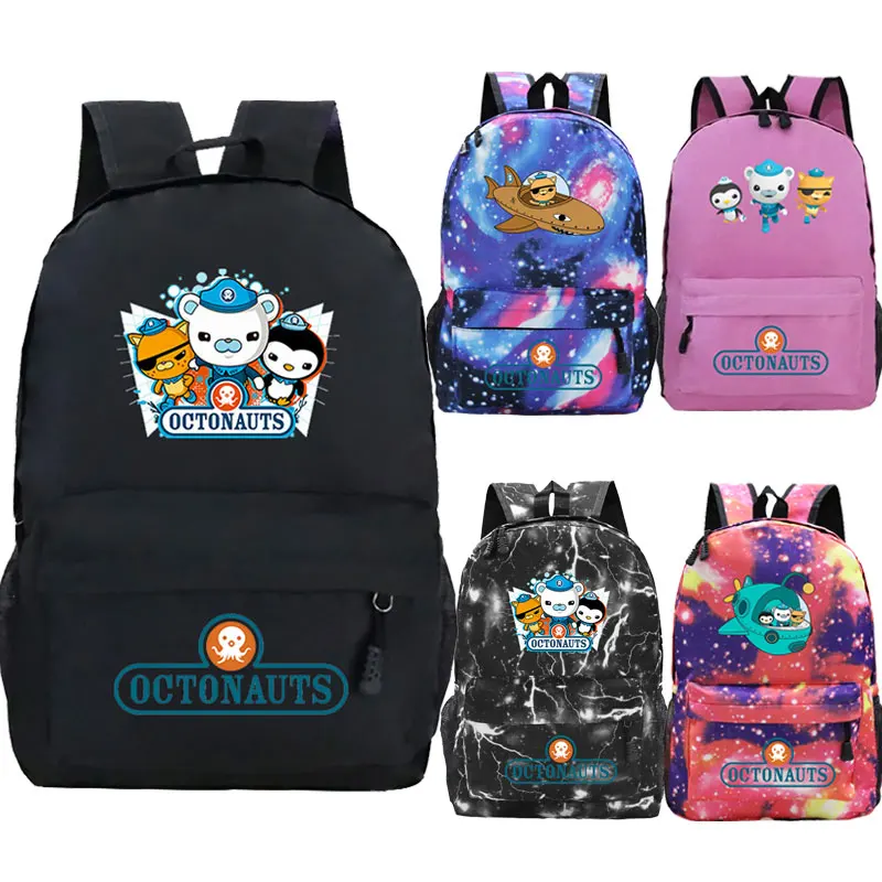 

Рюкзак с принтом Octonauts, для мальчиков и девочек, школьный рюкзак с мультипликационным рисунком, рюкзак с аниме для студентов, подростковые д...