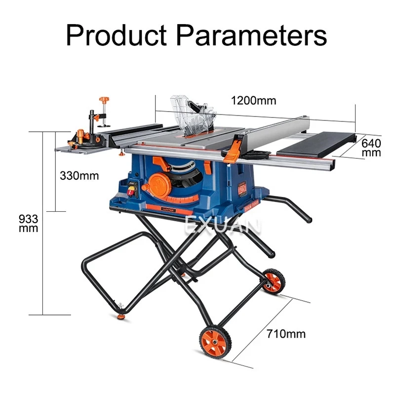 

Table saw 10 inch woodworking push-pull household electric tool cutting machine dust-free electric saw multi-function panel saw