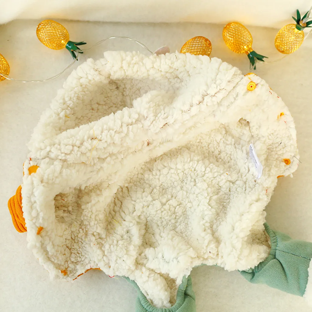 Модный комбинезон в полоску с капюшоном и маленькими ушками для питомцев; одежда для кошек и собак; зимняя теплая куртка для собак; Одежда для собак на Рождество; roupa cachorro