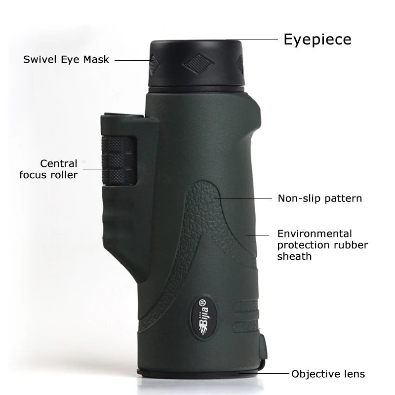 

Portable HD10x42Telescope Binoculars Multi-coated BAK4 Eyepiece Handheld Objective Lens Waterproof Hunting Travel Over Monocular
