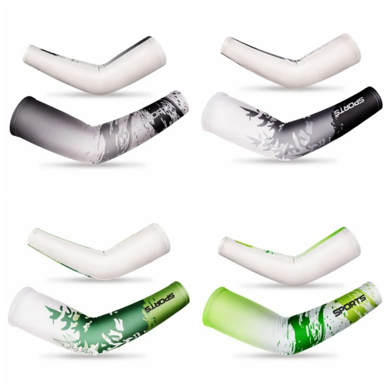 

2 PCS Cool Men Sport Cycling Running Bicycle UV Sun Protection Cuff Cover Protective Arm Sleeve Bike Arm Warmers Sleeves