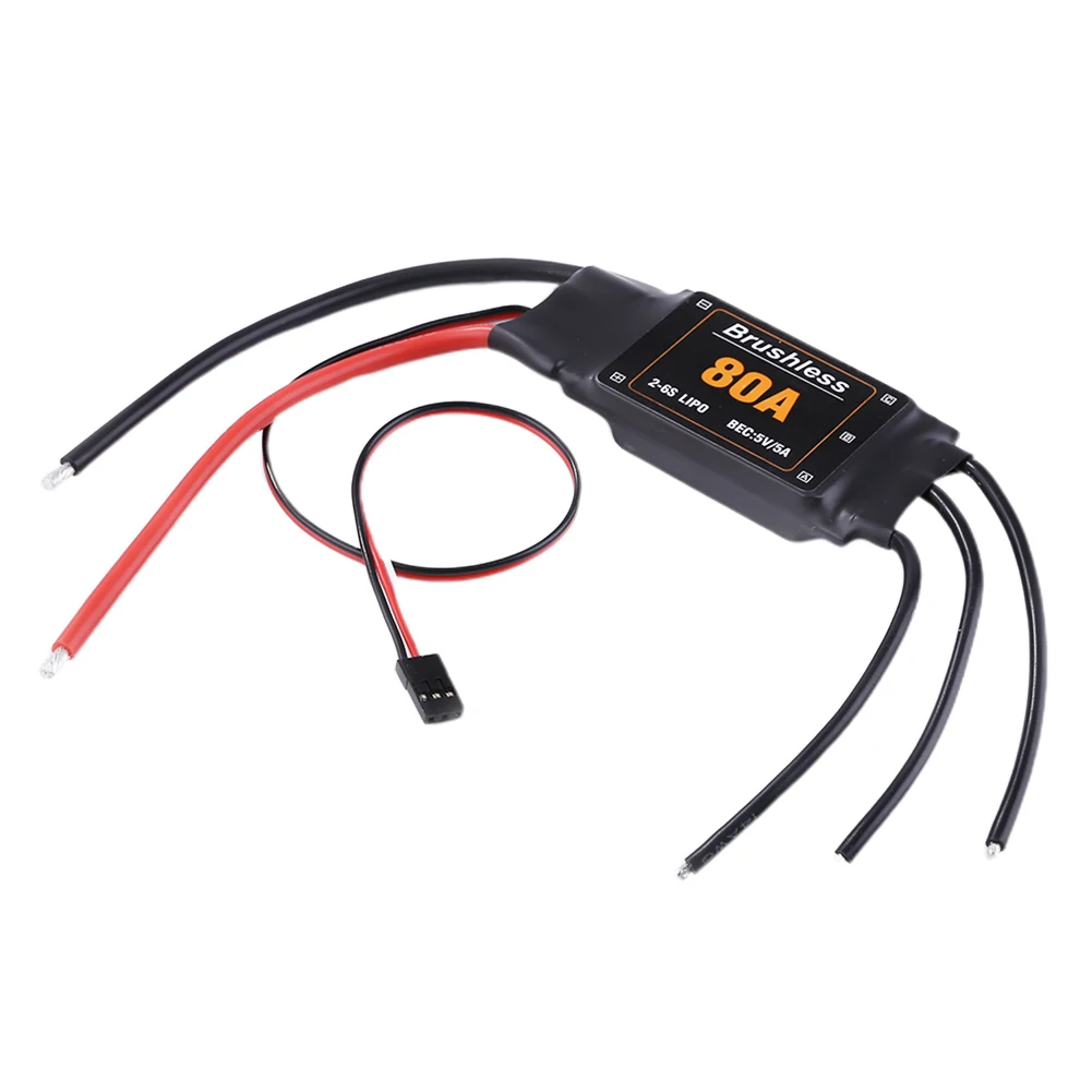 Легко наносить 80A бесщеточный ESC прочные детали практичный регулятор скорости