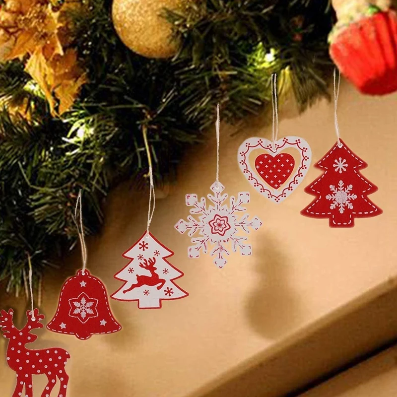 

Wooden Ornaments Finished Set Natural Wood Slices, Wooden Pendants Kit Hanging Ornaments , Gift Tags