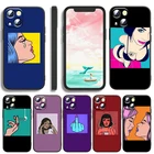 Чехол-книжка с комиксами для Apple iPhone 13 12 11 SE XS XR X 7 8 6 5 S mini Plus Pro MAX 2020, черный мягкий чехол для телефона