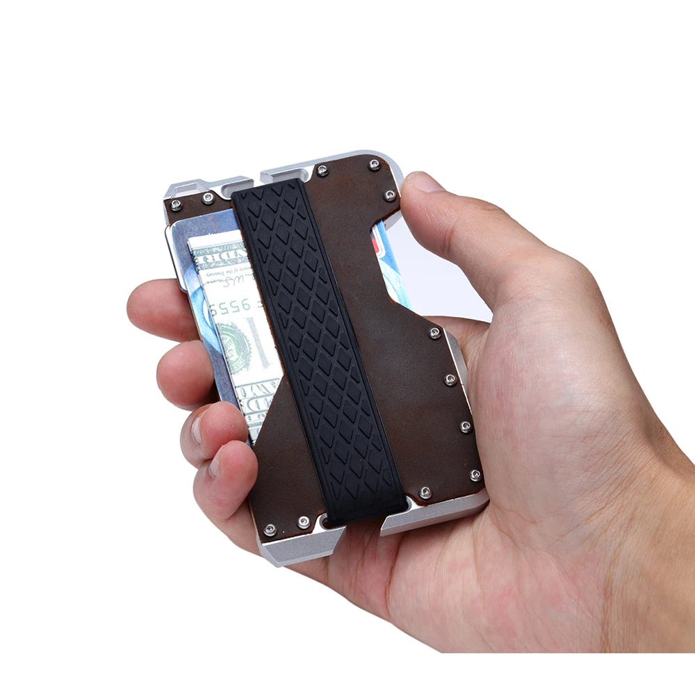 Новый дизайн алюминиевый металлический RFID-кошелек Duvence для кредитных карт