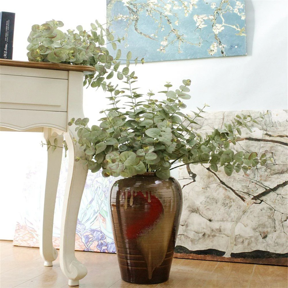 1 шт. искусственная ротанговая ткань эвкалипт целлюлоза листья денег свадьба