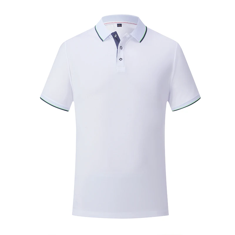 

2021 new Customize men polo shirt short sleeve advertising male polo shirt A665 white navy blue