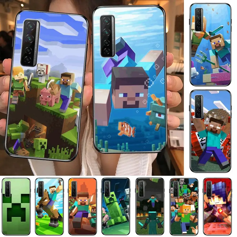 

Sandbox game our world Phone Case For Huawei mate 40 30 10 20 40 8 9 Lite Z Pro Black Etui 3D Coque Painting Hoesjes 5g black