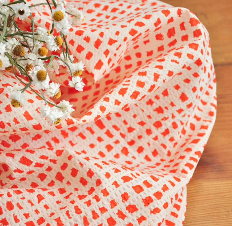 

High grade pure cotton patchwork Printing salt shrinkage tissu dress Cheongsam Robe fabric cotton