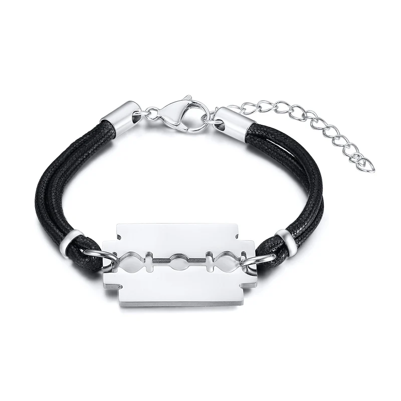 

Мужской модный браслет из нержавеющей стали с гравировкой в европейском и американском стиле