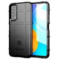 rugged shield silicone bumper shockproof case for huawei p smart 2021 6 67 soft tpu back cover coque fundas for huawei y7a