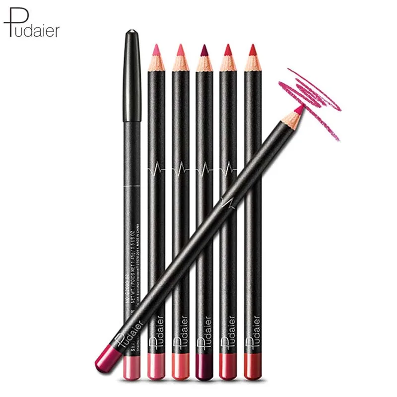 6 Pcs/set 36 Colors Waterproof Durable Lip Liner Matte Lipstick Pen Lips Makeup | Красота и здоровье