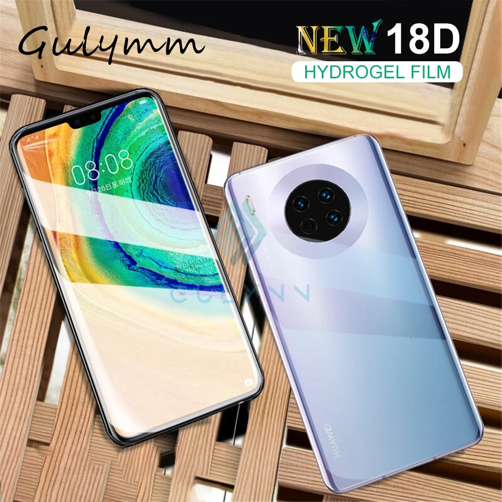 Мягкая Гидрогелевая пленка 18D с полным покрытием для Huawei P30 Mate 30 Lite Nova 4E 5i 5T 5 Pro