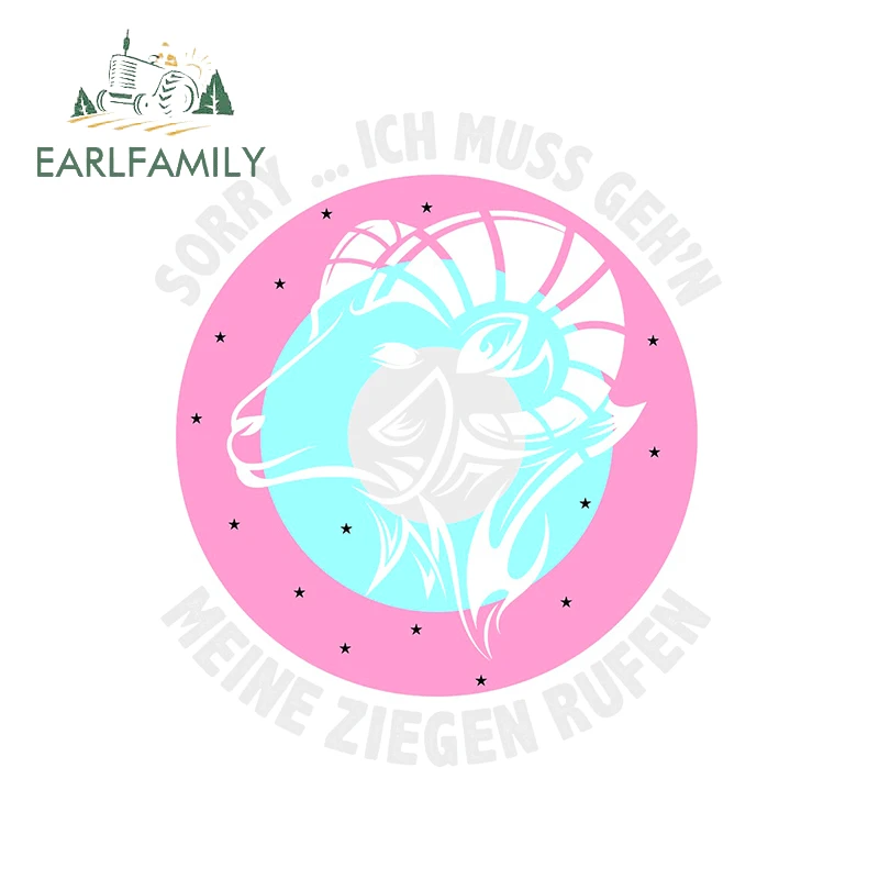 EARLFAMILY 13 см x 11 2 для забавного козы любимого прекрасная наклейка устойчивая к